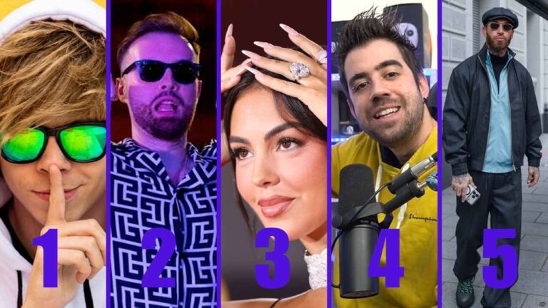 top 1 al 5 influencers españoles
